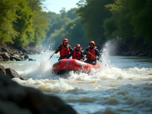 White water rafting on the N'Zi River rapids near Yamoussoukro