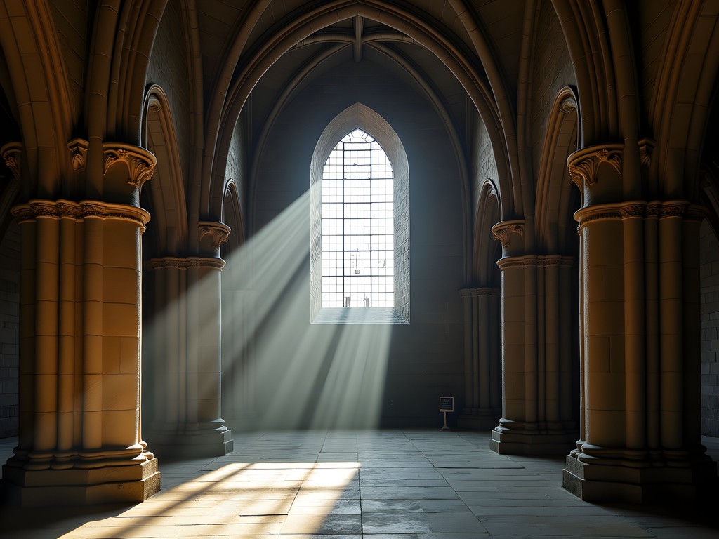 Dramatic light and shadow inside Bruges' Jeruzalemkerk chapel