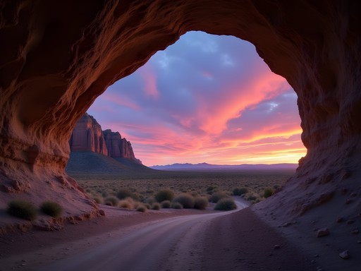 Twilight at the Natural Entrance of Carlsbad Caverns
