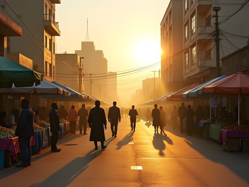 Early morning street photography in Kinshasa