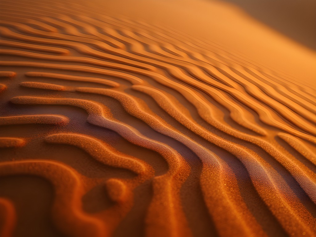 Perfect sand ripple patterns on Mui Ne's red sand dunes with dramatic composition