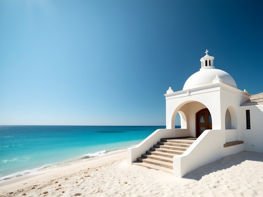 Cottesloe Beach Indiana Tea House pavilion in morning light with turquoise ocean waters