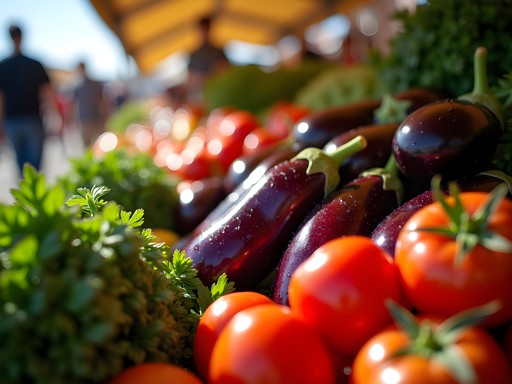 Colorful organic produce at St. Petersburg Saturday Morning Market