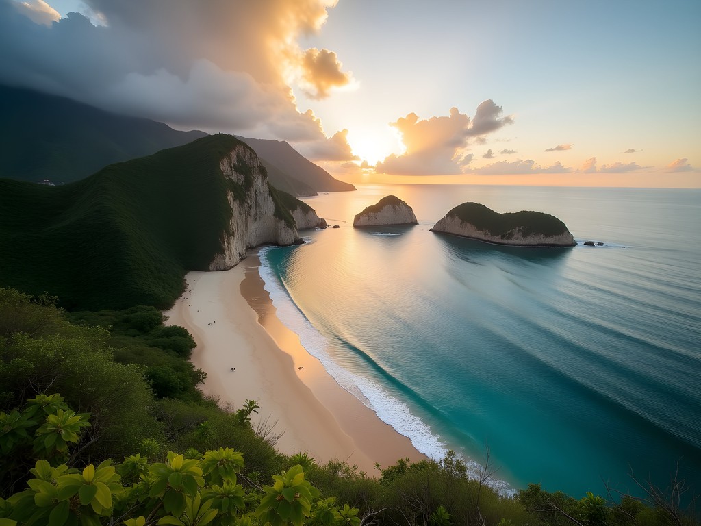 Sunrise over Cabo San Juan beach in Tayrona National Park