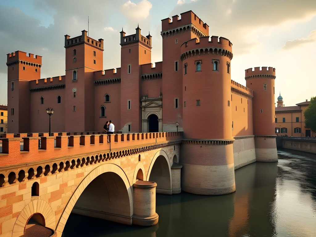 Medieval Castelvecchio castle and Ponte Scaligero bridge in Verona Italy