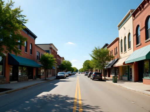 Historic downtown Watertown, South Dakota main street