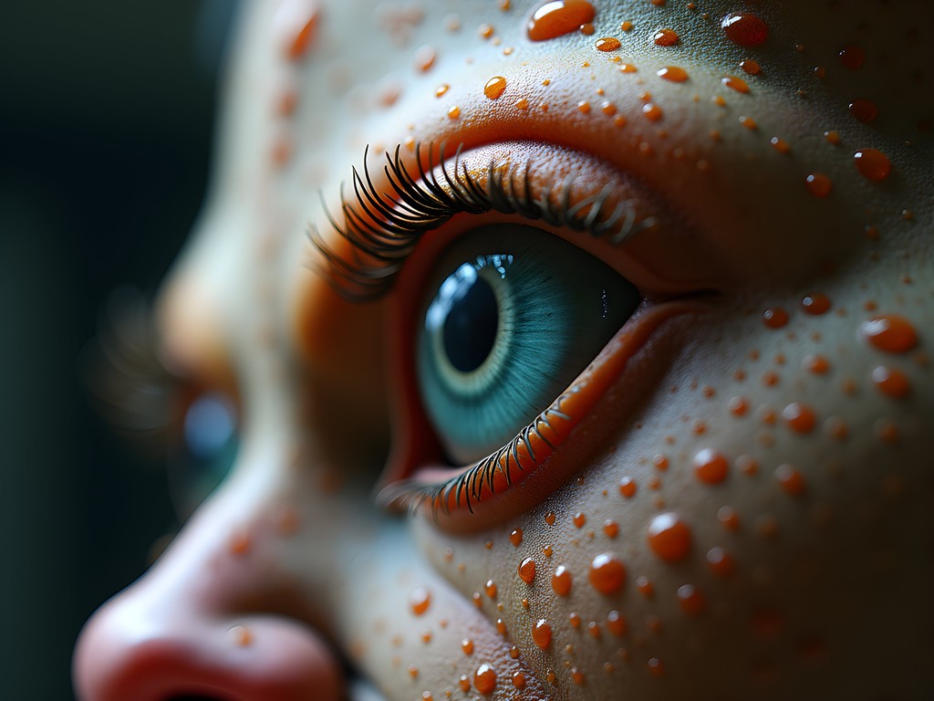 Close-up detail of intricate film prop at Weta Workshop with technical lighting