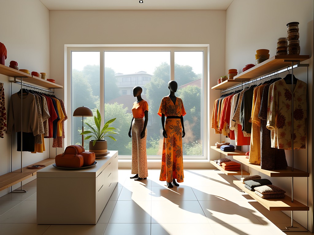 Modern fashion boutique in Osu neighborhood featuring contemporary African designs