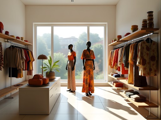 Modern fashion boutique in Osu neighborhood featuring contemporary African designs