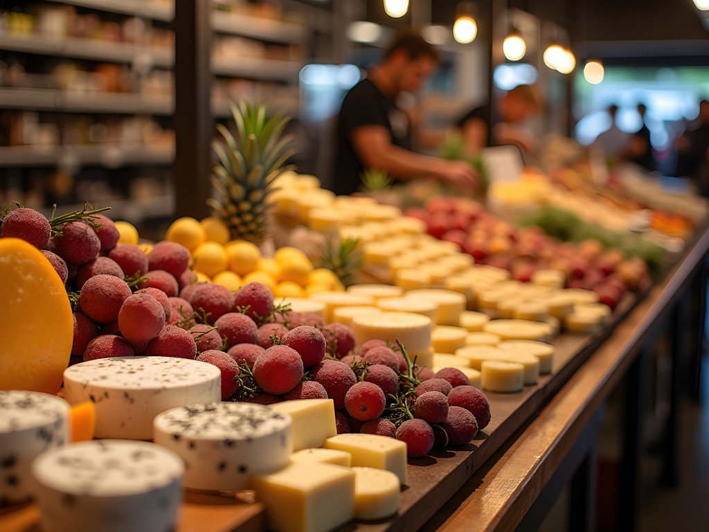 Gourmet food displays at Adelaide Central Market