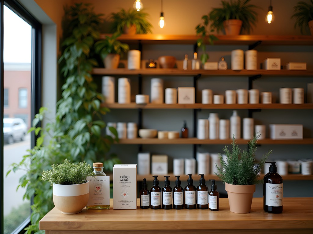 Interior of a wellness shop in Appleton with natural products displayed