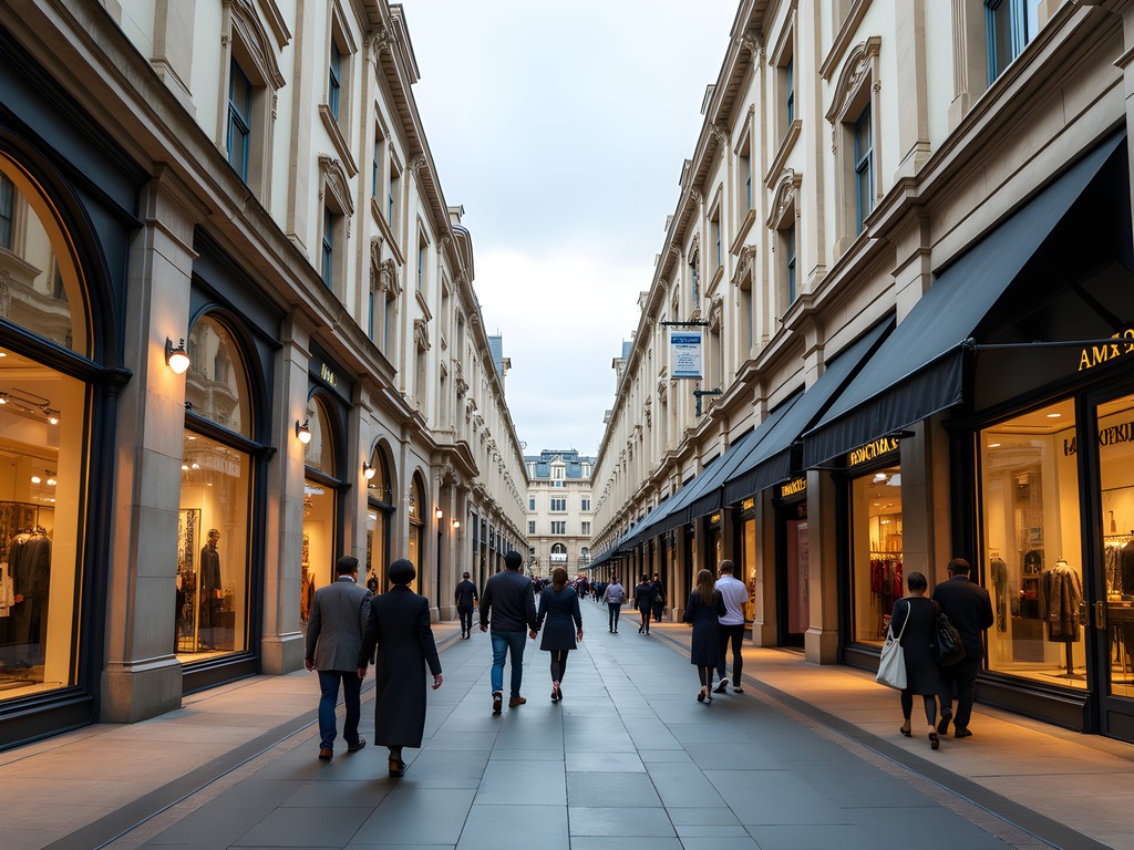 Elegant restored heritage buildings housing luxury boutiques in Auckland's Britomart precinct