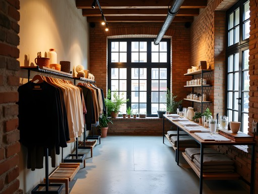 Stylish boutique interior in El Born district with curated fashion displays