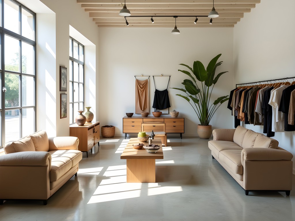 Interior of minimalist design boutique in Altamira district of Caracas showcasing contemporary Venezuelan craftsmanship
