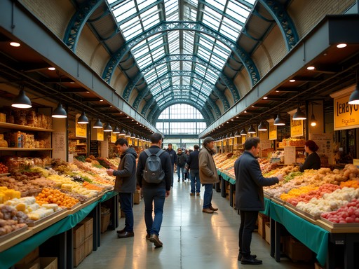 Farmers market at Green Park Station with local vendors selling artisanal foods