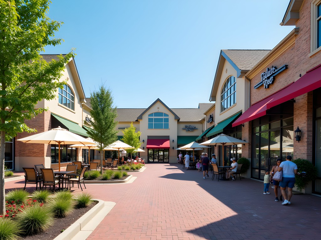 Open-air shopping at Governor's Square in Bear, Delaware