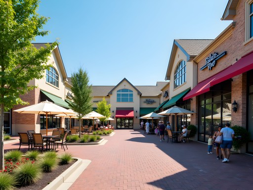 Open-air shopping at Governor's Square in Bear, Delaware
