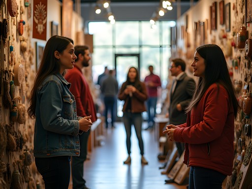 Indigenous artists selling traditional crafts at Bentonville makers market