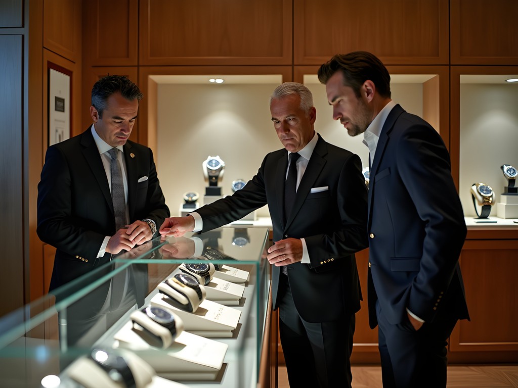 Luxury watch shopping experience in an elegant Bern boutique