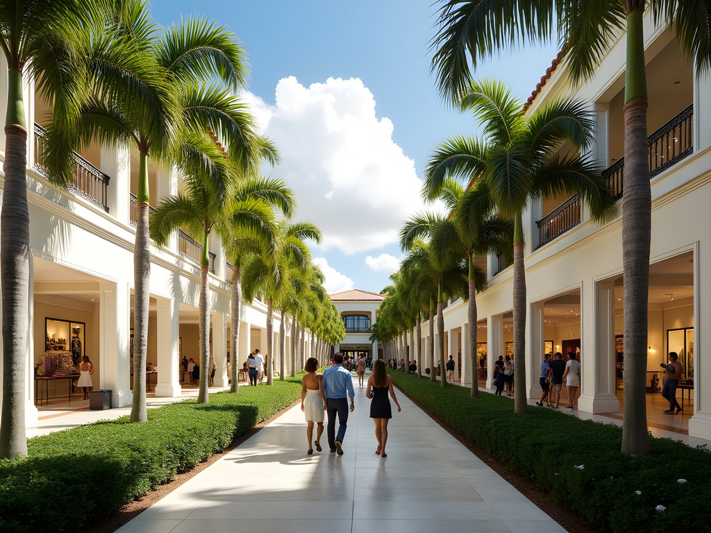 Elegant outdoor courtyard with luxury boutiques at Limegrove Lifestyle Centre in Barbados