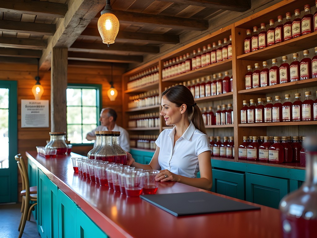 Traditional guavaberry liqueur tasting at the Guavaberry Emporium in Philipsburg
