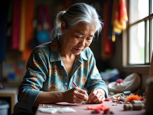 Local Vietnamese artisan creating handcrafted products in Ho Chi Minh City workshop