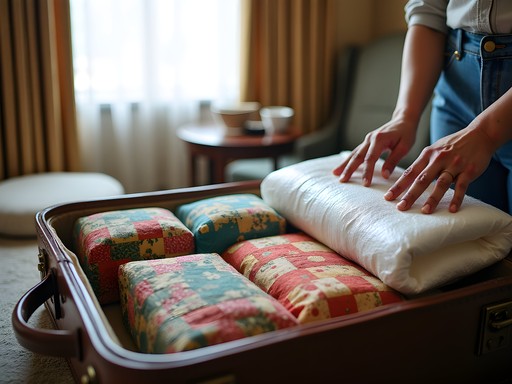 Vintage shopping finds carefully packed for travel from Jackson Tennessee