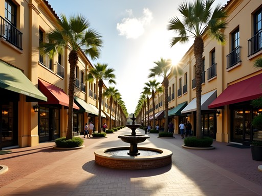 Mediterranean-inspired architecture of San Marco Square shopping district