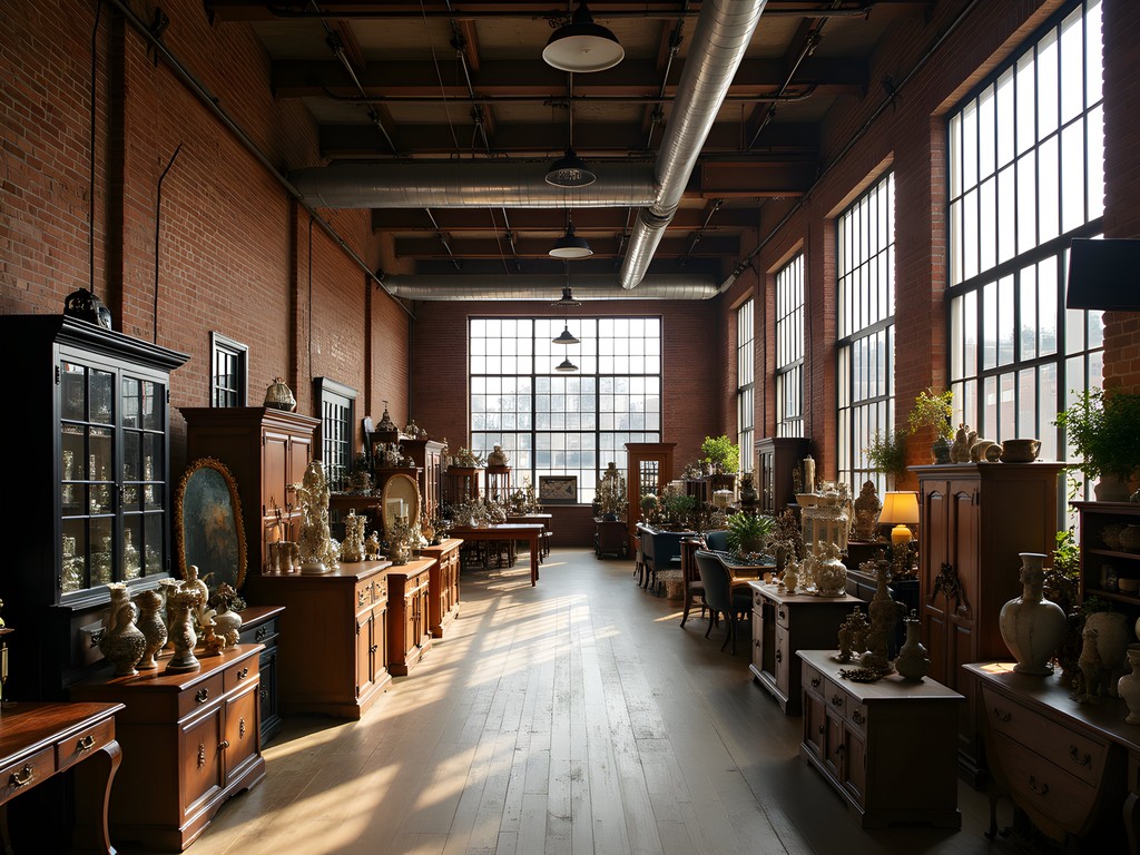 Vintage shopping in converted warehouses in Kansas City's West Bottoms district