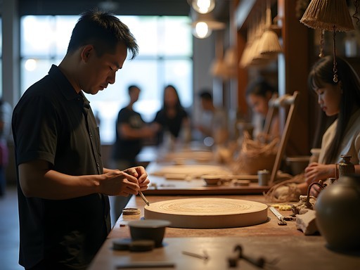 Master artisan demonstrating traditional craft at Kuala Lumpur Craft Complex