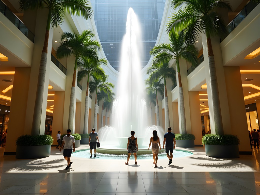 The iconic crystal fountain entrance of Pavilion KL shopping mall