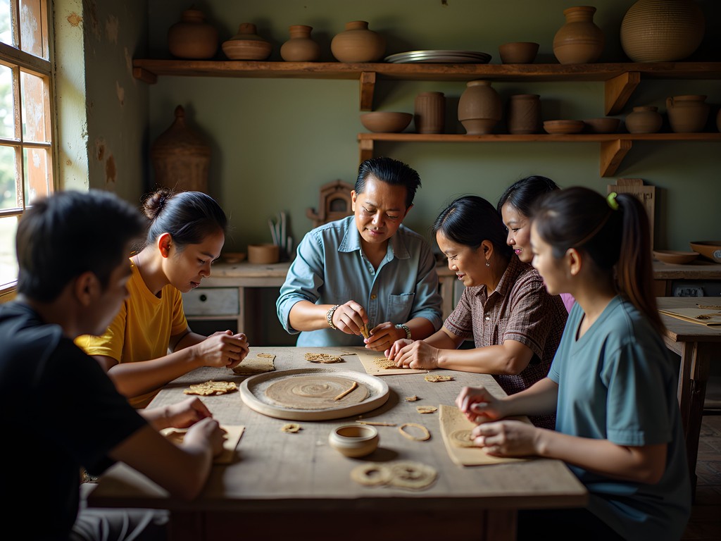 Artisan-led craft workshop in Malacca teaching traditional Malaysian techniques to visitors