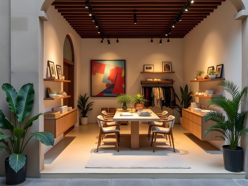Stylish concept store in Roma neighborhood with modern Mexican design products