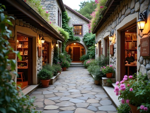 Hidden courtyard with artisan shops in Carmel-by-the-Sea