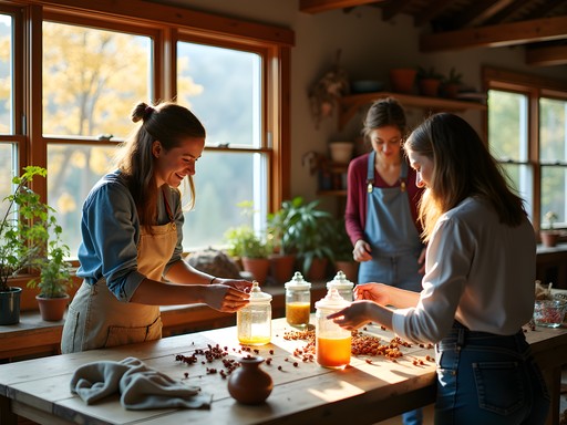 Sustainable crafting workshop in Montpelier with natural materials