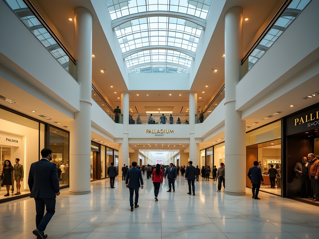 Interior of Palladium luxury mall in Mumbai