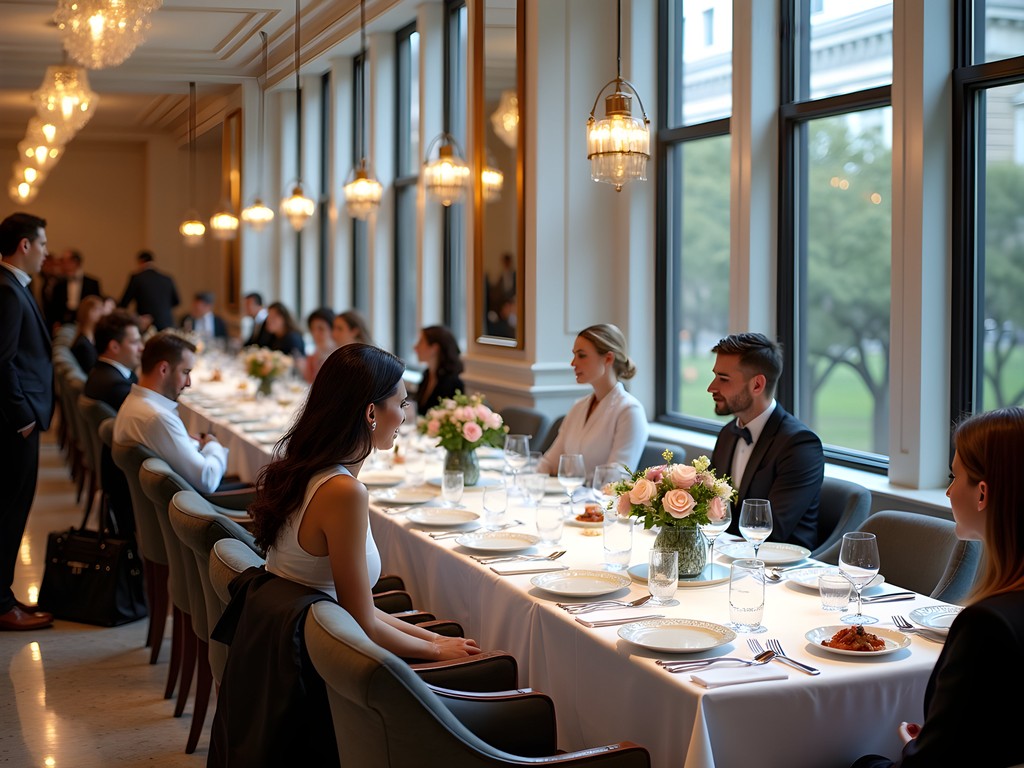 Elegant restaurant within a luxury department store in New York City