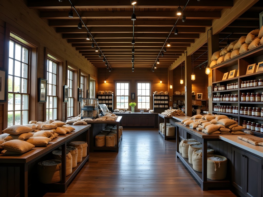Historic War Eagle Mill with traditional food products and stone-ground flour displays