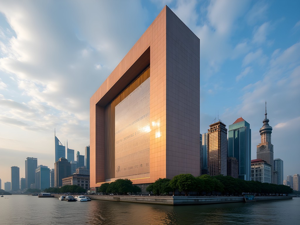 The striking architecture of Shanghai's Bund Finance Center with the historic Bund in background