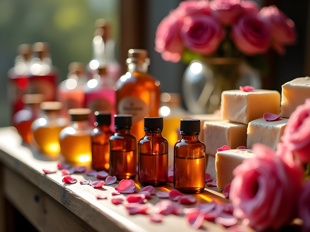 Traditional Bulgarian rose oil products and cosmetics in Sofia shop