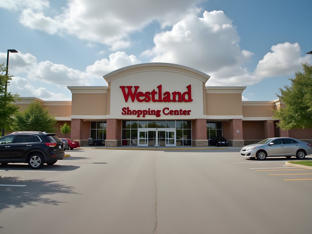 Exterior view of Westland Shopping Center in Michigan
