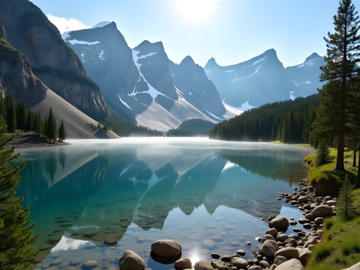 Scenic alpine Hearst Lake in the Anaconda-Pintler Wilderness Montana