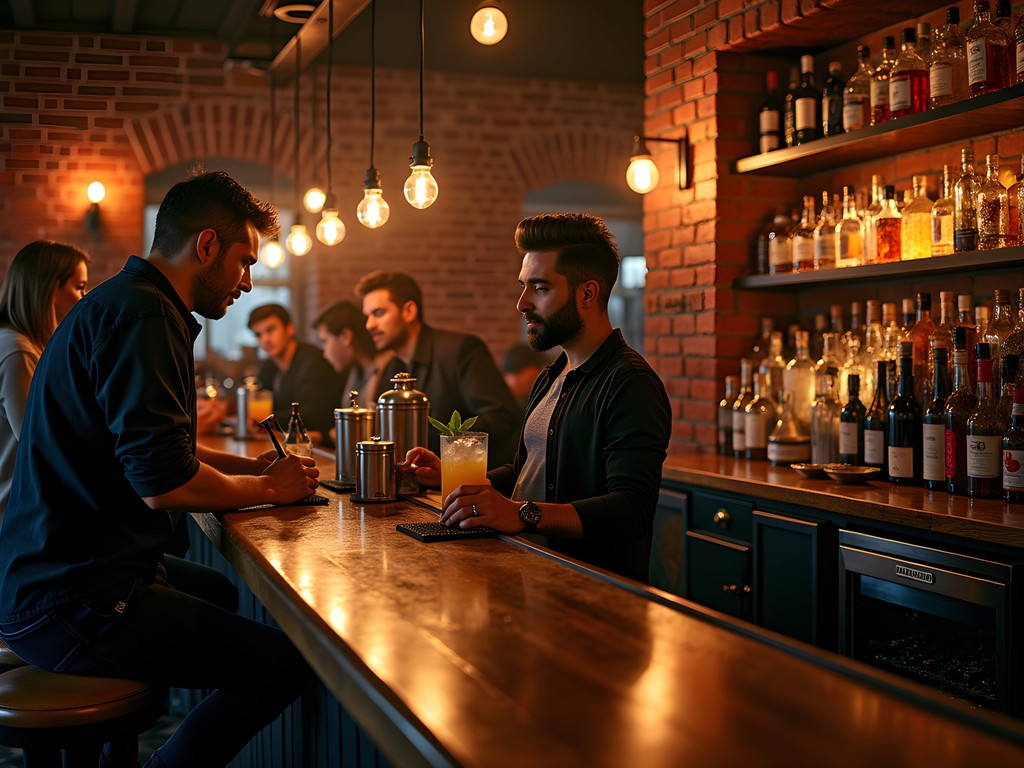 Atmospheric interior of a hidden Boston speakeasy with craft cocktails and vintage decor