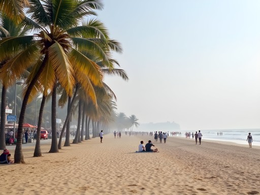 Weather patterns and sea breeze at Marina Beach in Chennai