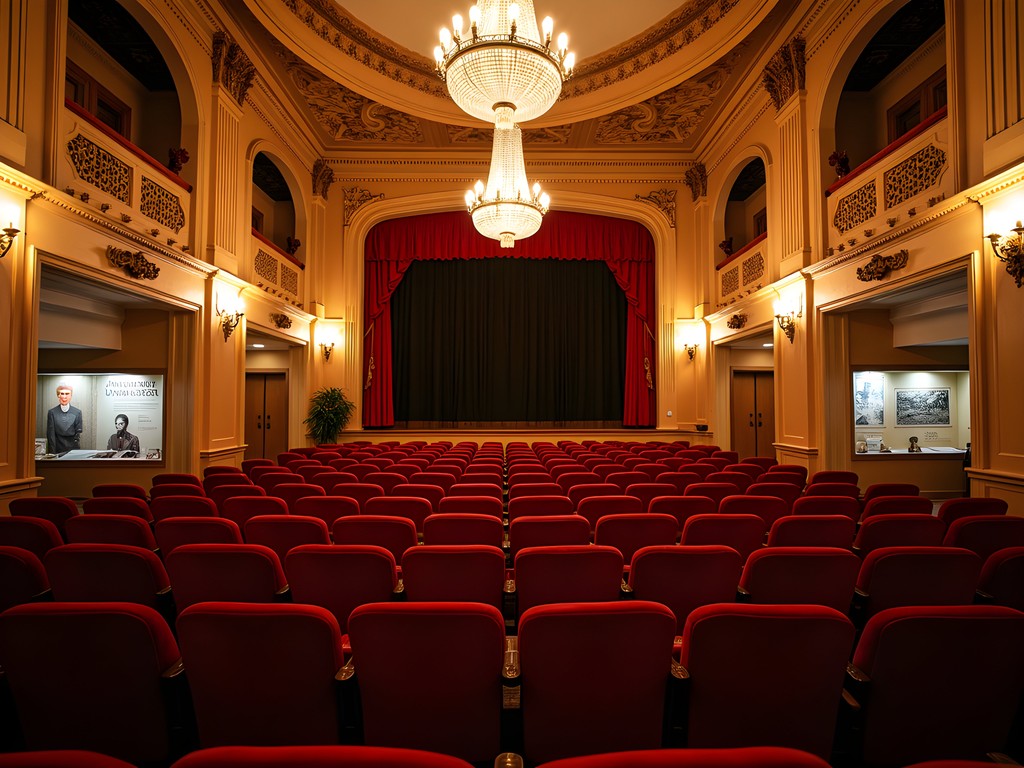 Art Deco interior of the historic Park Theatre in Cranston