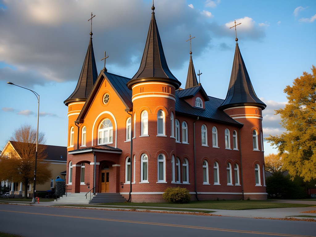 Ukrainian Cultural Institute in Dickinson with traditional architecture and cultural displays