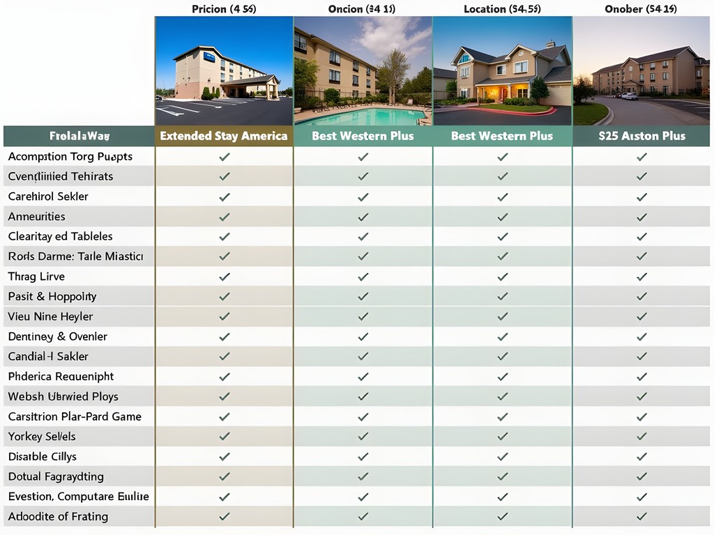 Budget accommodation options in Federal Way with price comparison chart