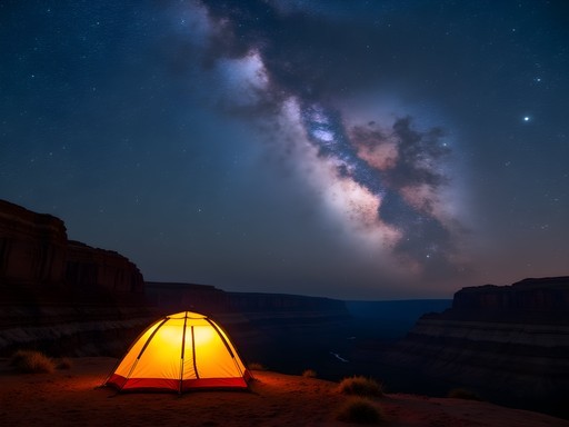 Milky Way over Fish River Canyon campsite