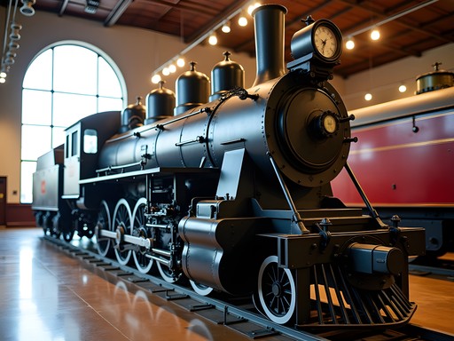 Historic locomotive at National Railroad Museum in Green Bay