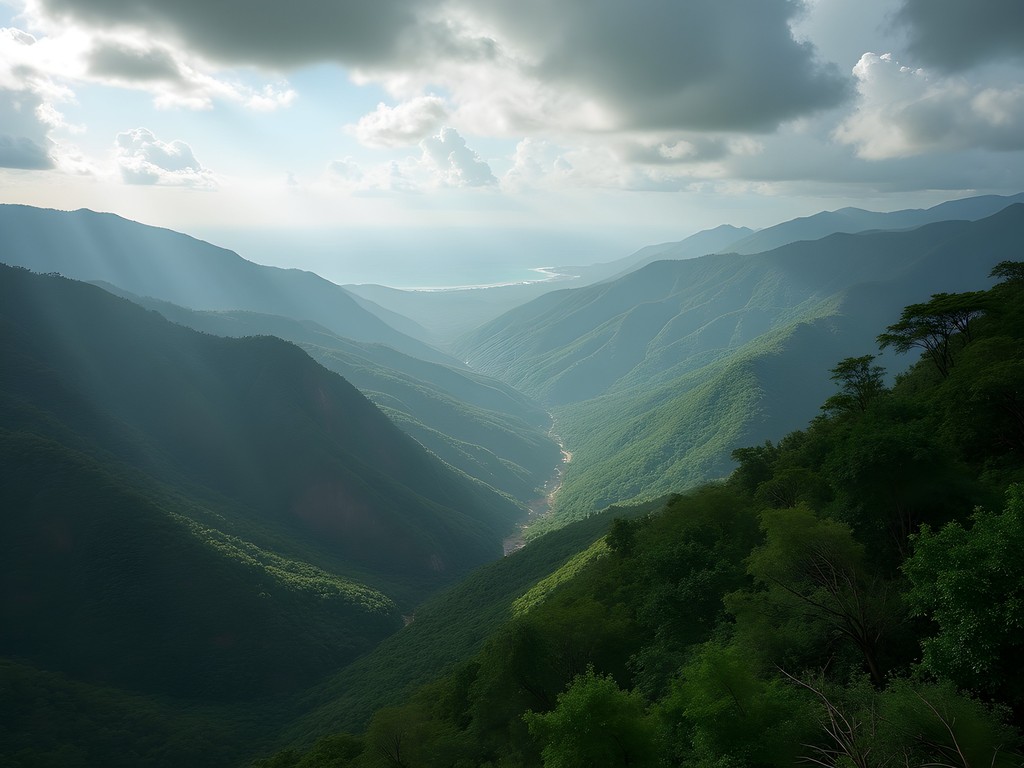 Panoramic view of pine forests and mountains in Pinares de Mayarí, Holguín